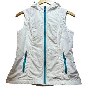 Eddie Bauer Women's Travex Utility Outdoor Hooded Vest Full Zip Size S White